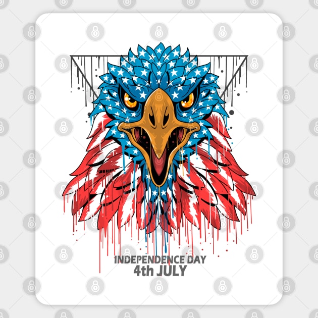 eagle head USA American Magnet by Mako Design 
